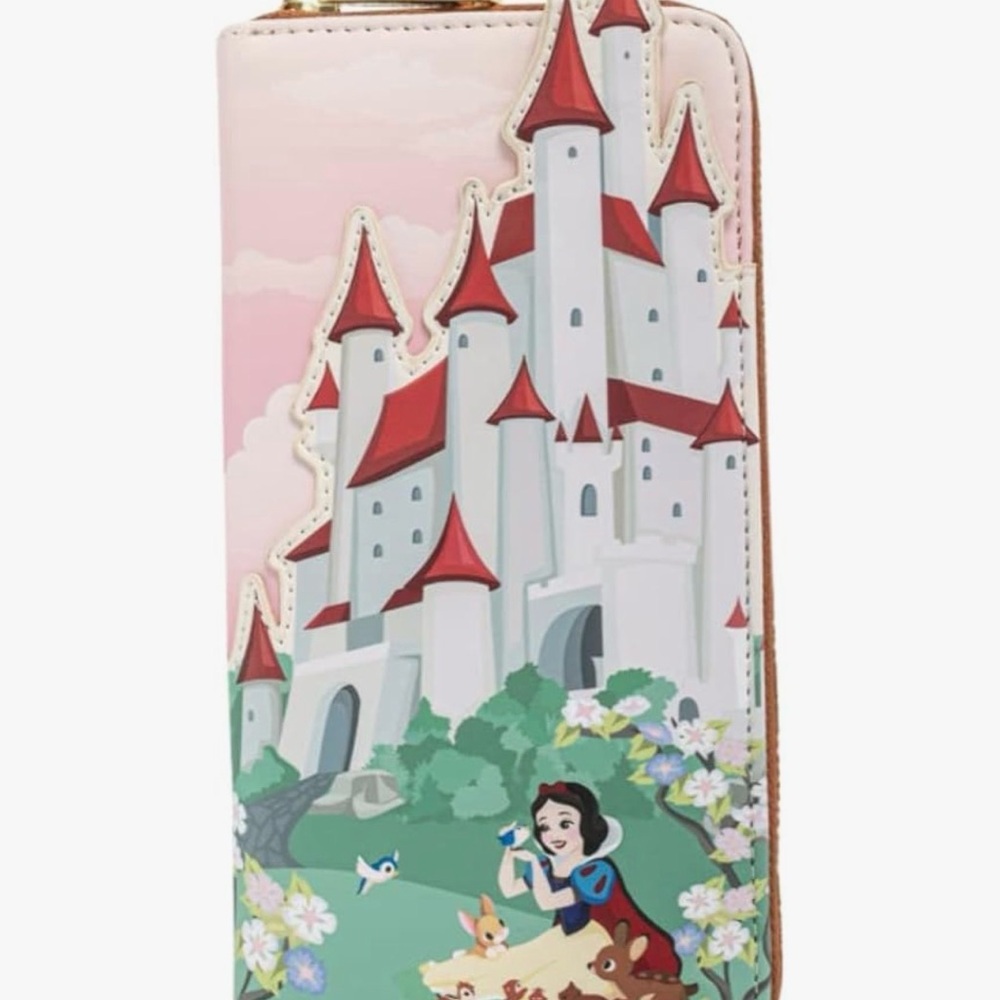 Loungefly Snow White Tote in Blue and Red - Picture 6 of 11
